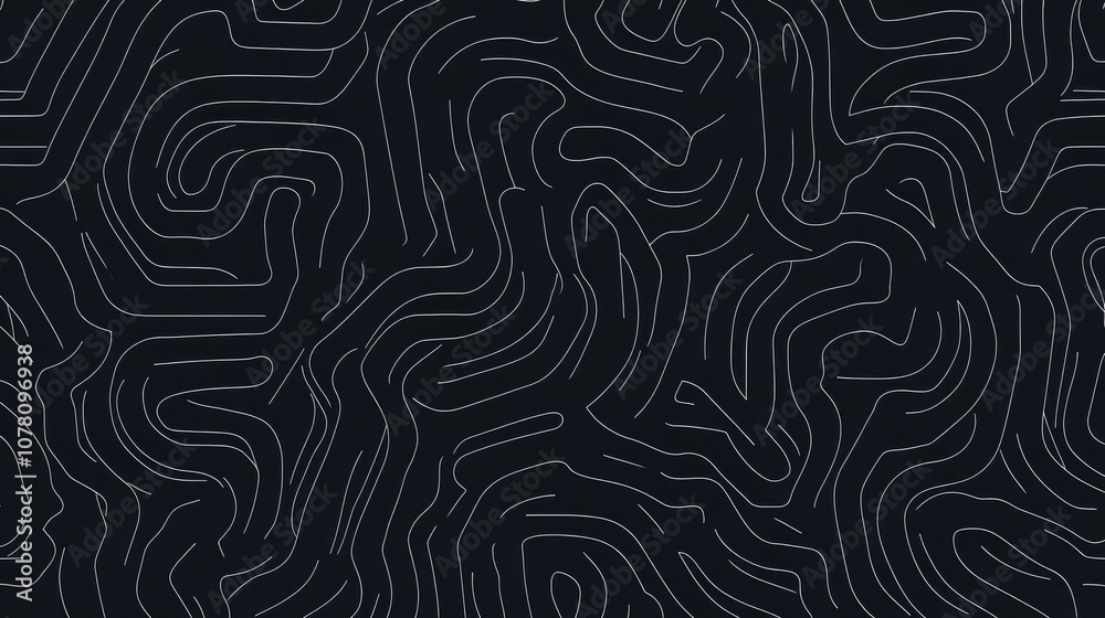 Abstract Black Background with White Contour Lines Creating a Unique and Artistic Pattern for Creative and Design Projects Abstract Black Background with White Contour Lines Creating a Unique and Artistic Pattern for Creative and Design Projects