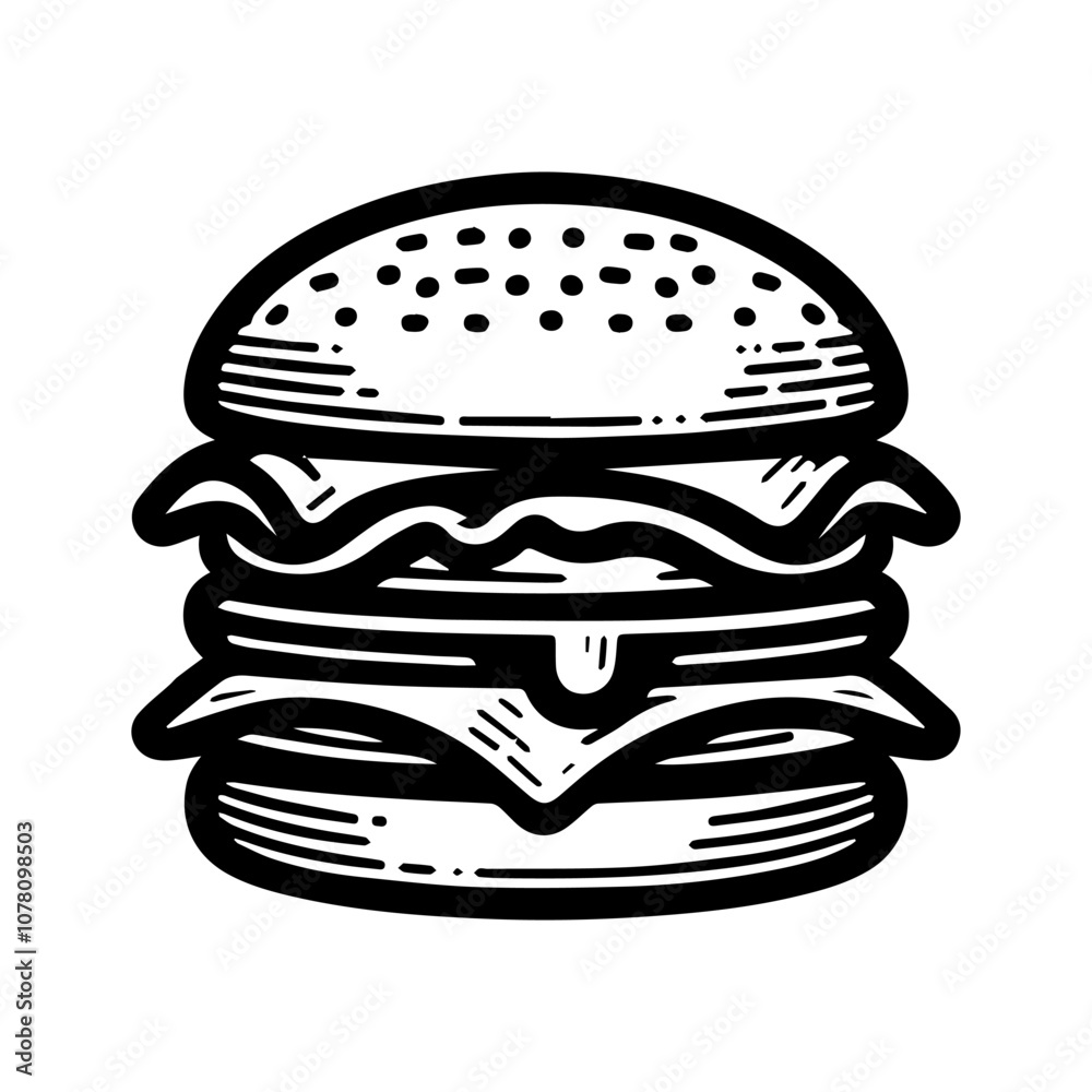 a simple illustration of burgers - vector logo design a simple illustration of burgers - vector logo design