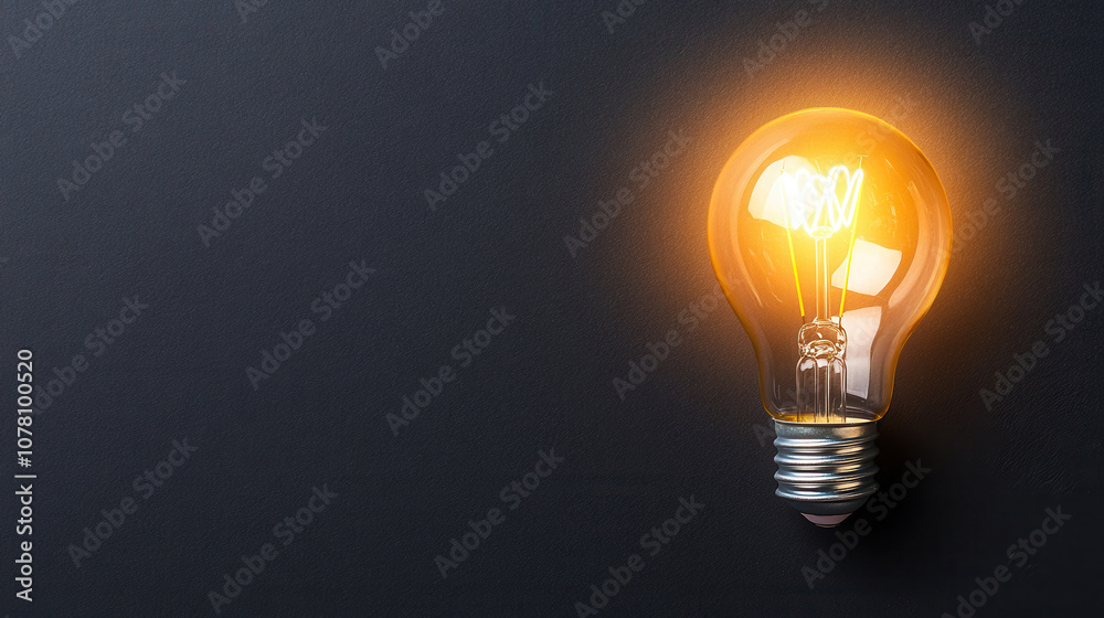 glowing light bulb against dark background, symbolizing ideas and innovation. warm light creates cozy atmosphere, perfect for creative inspiration glowing light bulb against dark background, symbolizing ideas and innovation. warm light creates cozy atmosphere, perfect for creative inspiration