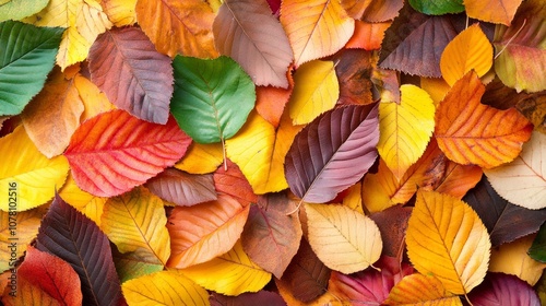 Forest filled with vivid autumn leaves in various colors, capturing the essence of fall.