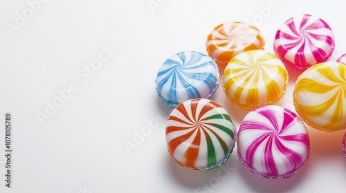 Hard candy isolated on white background 