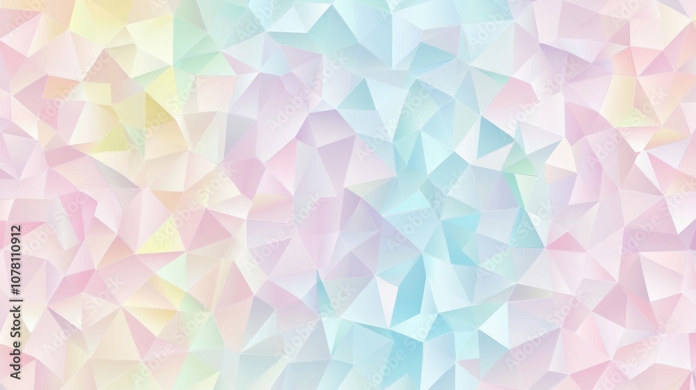 Obraz premium Soft Pastel Geometric Background Pattern with Subtle Color Transitions and Triangular Shapes for Abstract Design Projects and Creative Applications