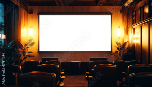 blank white board mockup for offices and brands advertisement generated by AI