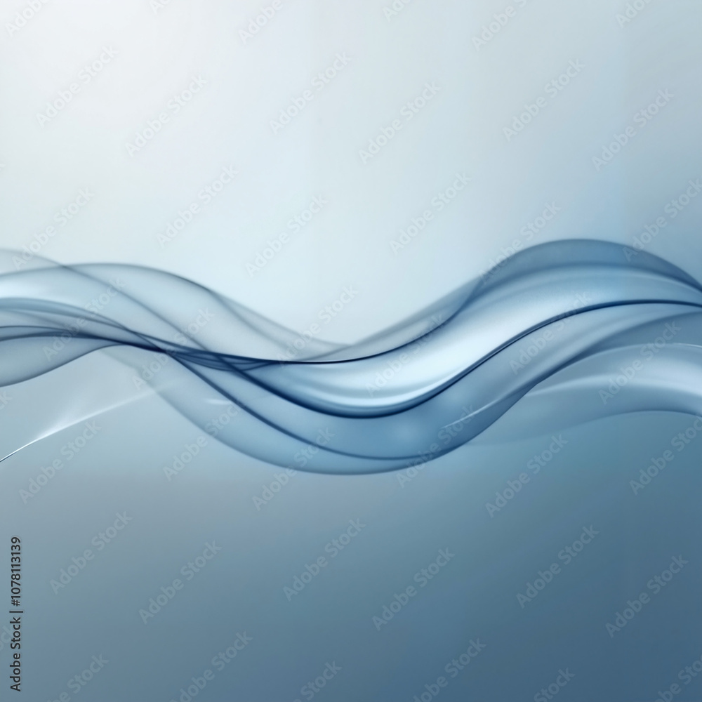 Obraz premium Abstract blue waves on a blue background with a gradient