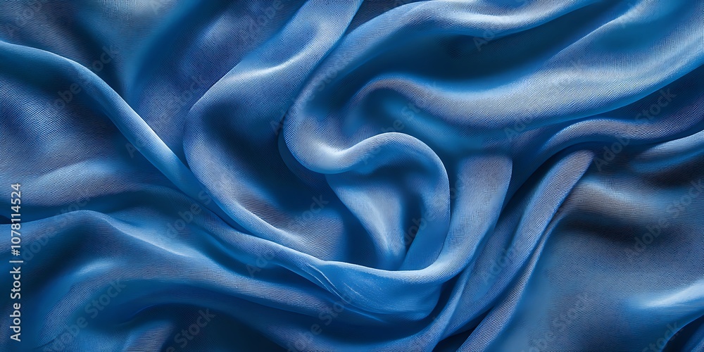 Soft flowing blue fabric texture Soft flowing blue fabric texture