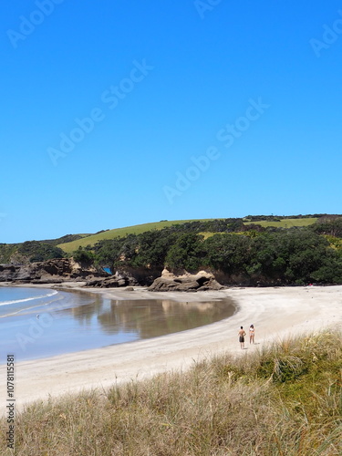 empty peaceful beach in new zealand