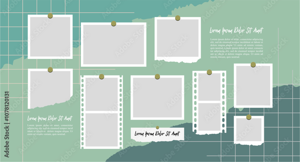 Pictures or photos frame collage layout abstract photo frames and digital photo wall template Pictures or photos frame collage layout abstract photo frames and digital photo wall template