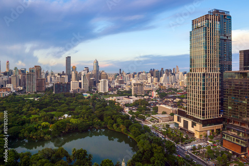 Background Bangkok city