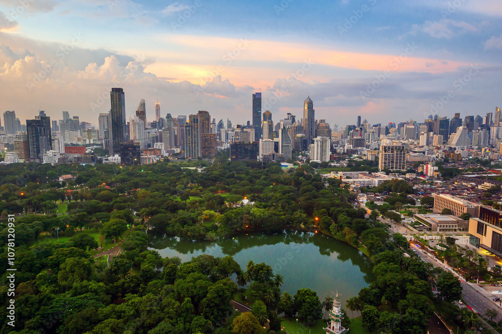 Fototapeta premium Background Bangkok city
