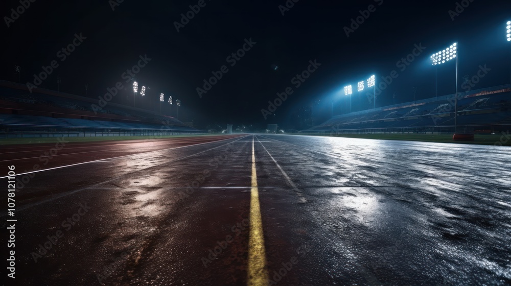 Night Running Track Night Running Track