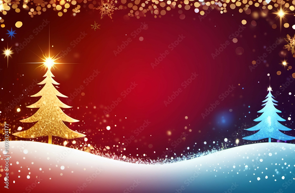red christmas background with tree red christmas background with tree