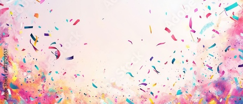 A colorful background with many different colored confetti