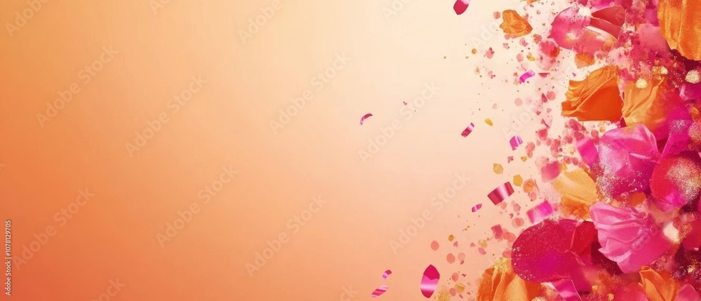 A colorful background with flowers and leaves A colorful background with flowers and leaves