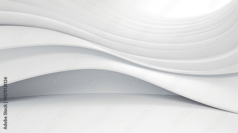 Obraz premium Free abstract white background minimal futuristic architectural space wallpaper