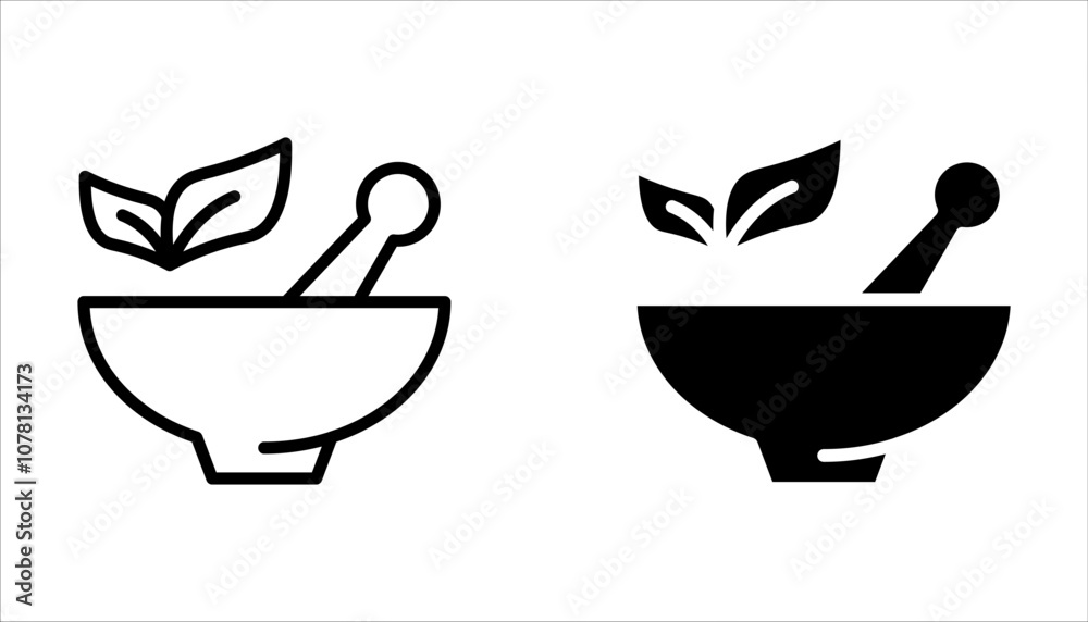 mortar and pastel icon set. simple, flat, black, outline. medical and health icon on white background mortar and pastel icon set. simple, flat, black, outline. medical and health icon on white background
