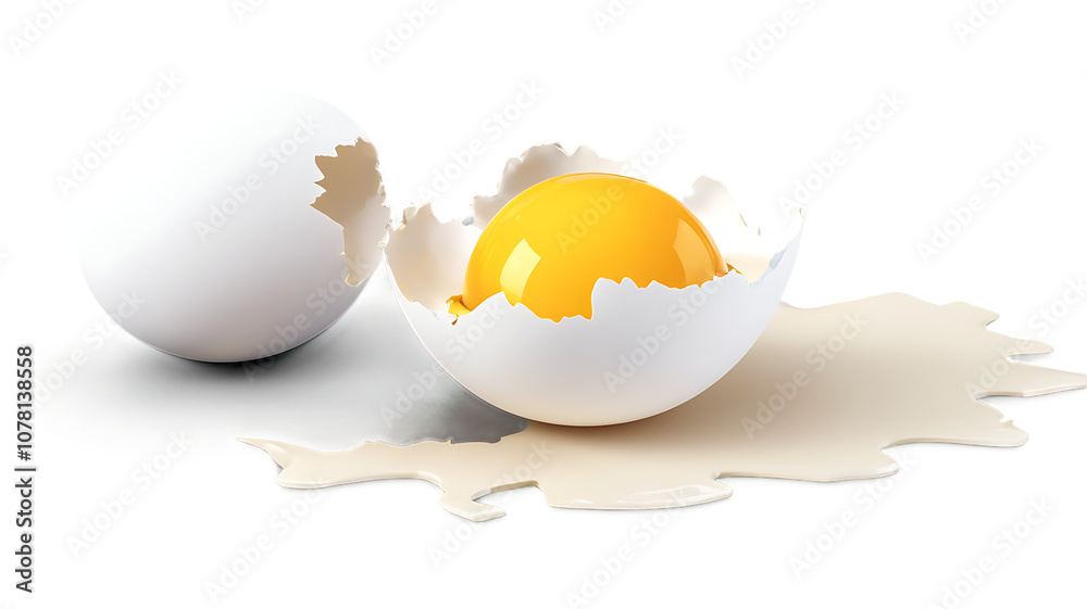 “Cracked Egg with Yolk on Transparent Background” – A PNG of a Broken Eggshell with Visible Yolk for Culinary and Creative Designs “Cracked Egg with Yolk on Transparent Background” – A PNG of a Broken Eggshell with Visible Yolk for Culinary and Creative Designs