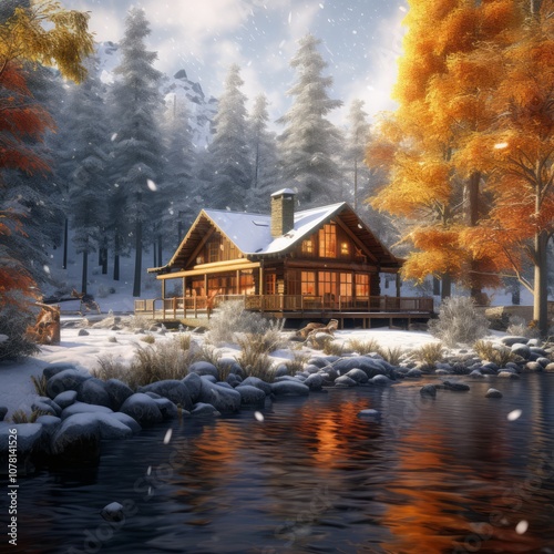 Daytime Serenity: A Grandparentcore Cabin Among the Trees photo