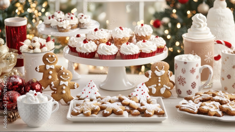 A cozy holiday spread featuring an array of Christmas quality pic. A cozy holiday spread featuring an array of Christmas quality pic.