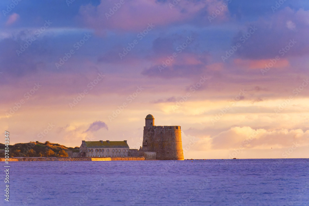 Vauban tower in Tahihou island. Normandy coast Vauban tower in Tahihou island. Normandy coast