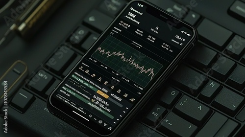 Investor monitoring stock market performance on smartphone displaying charts and data for informed decision-making in financial markets