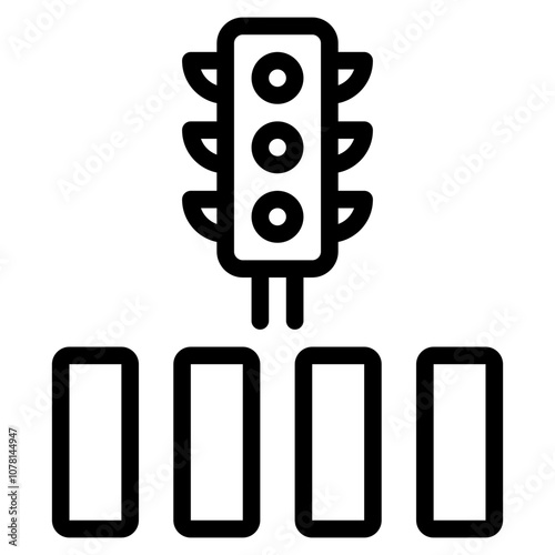 Crosswalk Public Facility icon illustration 