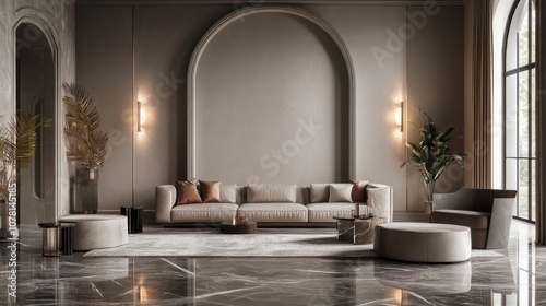 Luxury lobby featuring elegant furniture and soft lighting