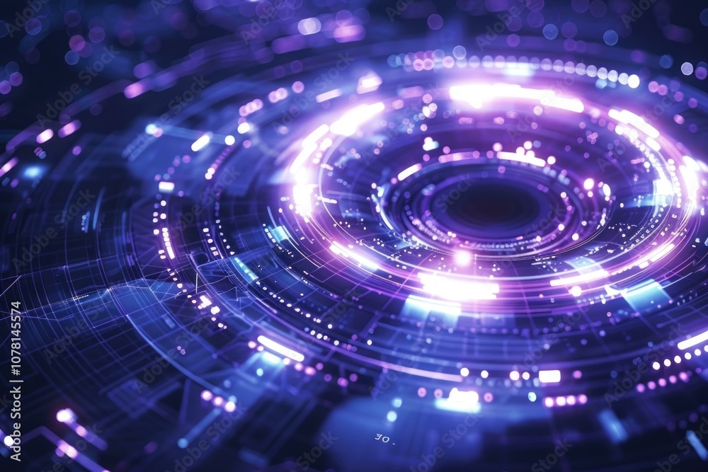 Futuristic geometric design on purple background for various uses. Futuristic geometric design on purple background for various uses.