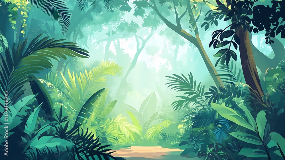 Naklejka premium Jungle Path