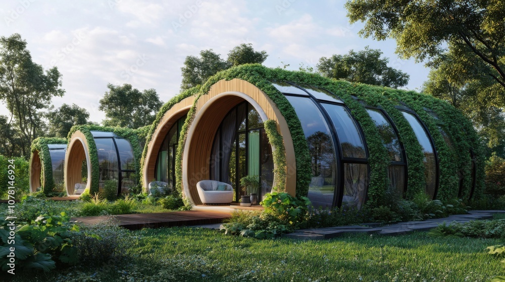 Eco-friendly housing project featuring green technology Eco-friendly housing project featuring green technology
