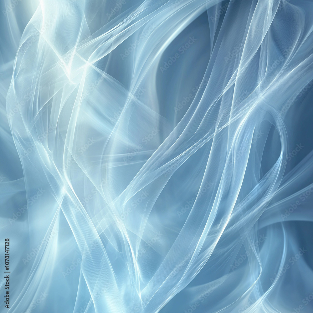 Fototapeta premium Ethereal energy ribbons in a soft background