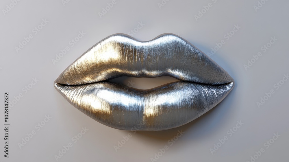 female lips made of metal Realistic quality pic. female lips made of metal Realistic quality pic.