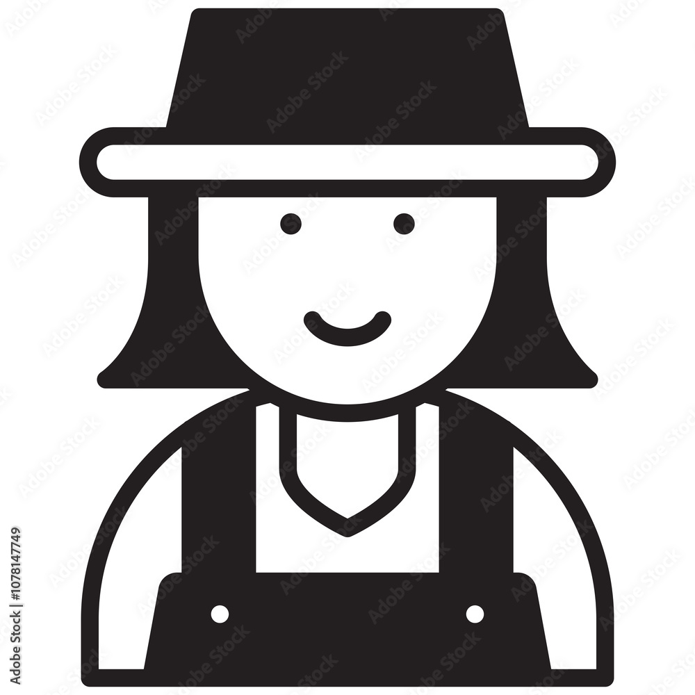 Fototapeta premium Girl Farmer Avatar