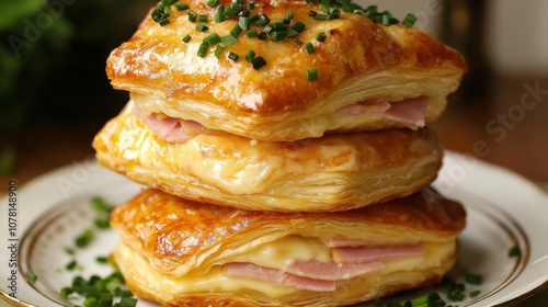 pastry, ham and cheese in these tower calzzettes do not quality pic. photo