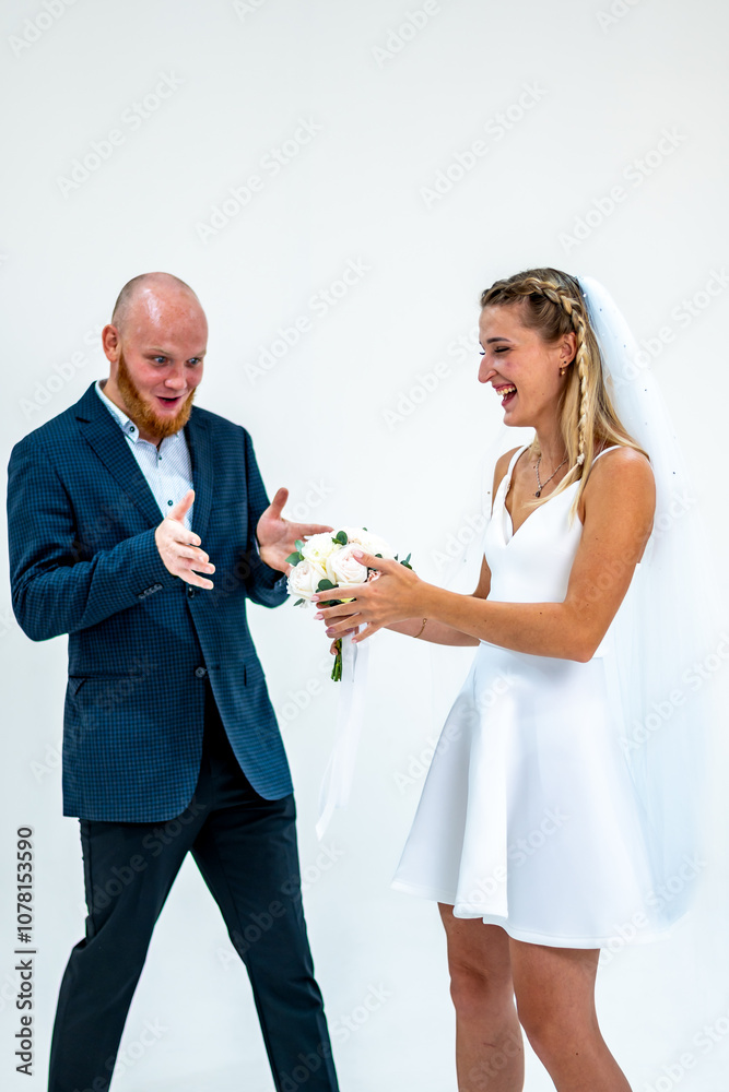 Couple of bride and groom enjoying romantic moments in wedding ceremony, Love, celebration and marriage. High quality photo Couple of bride and groom enjoying romantic moments in wedding ceremony, Love, celebration and marriage. High quality photo