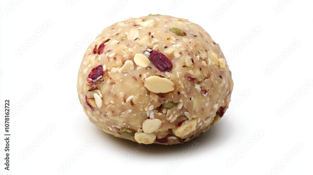 Single Round Energy Ball with Dried Fruit, Nuts, and Seeds Single Round Energy Ball with Dried Fruit, Nuts, and Seeds