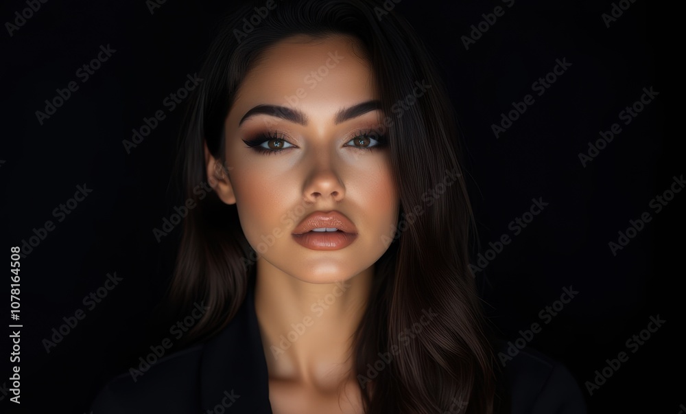 Elegant woman with striking features Elegant woman with striking features