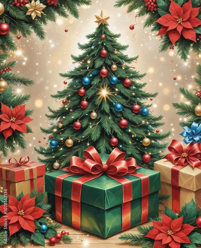 christmas tree and decorations christmas tree and decorations