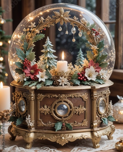 Christmas decoration with music box 