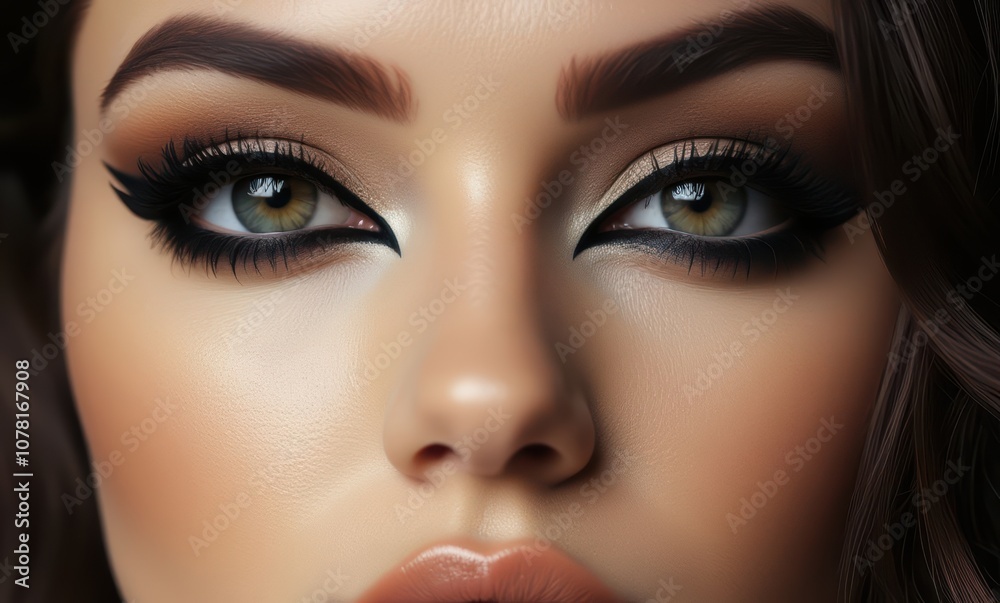 Stunning close-up of a woman's face