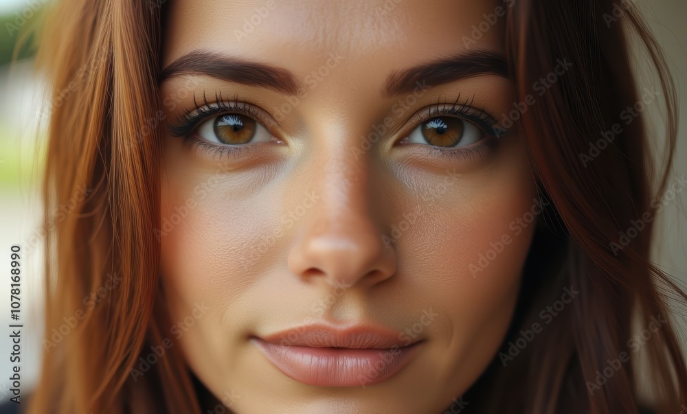 Portrait of a young woman with brown eyes Portrait of a young woman with brown eyes