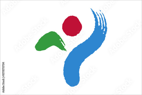 Seoul flag icon. Flag of Seoul city, South Korea