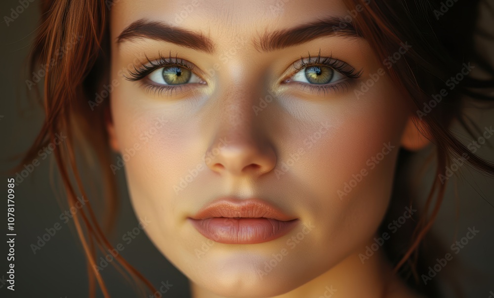 Portrait of a young woman with captivating eyes Portrait of a young woman with captivating eyes
