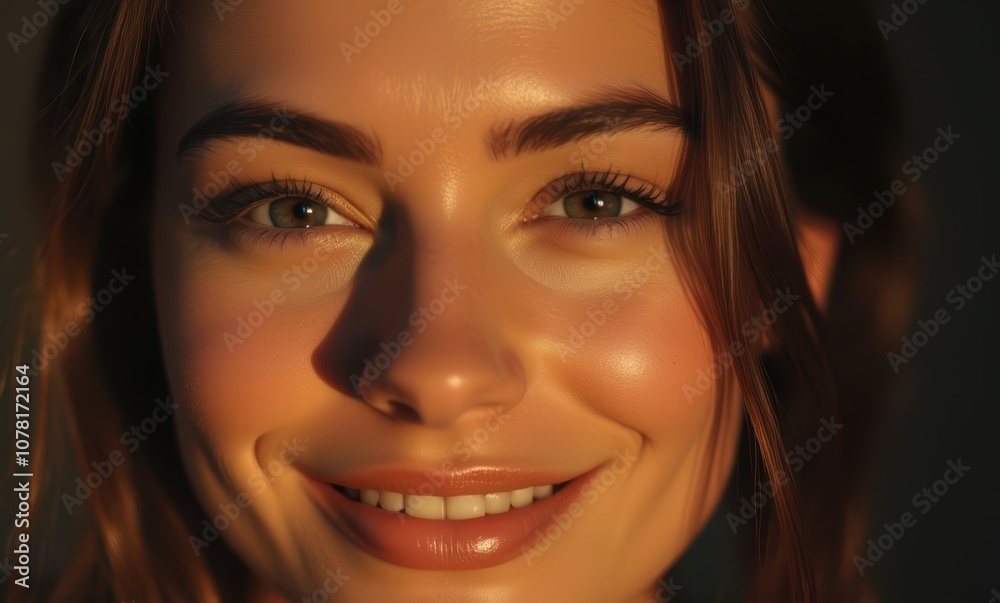 Smiling woman with light brown hair
