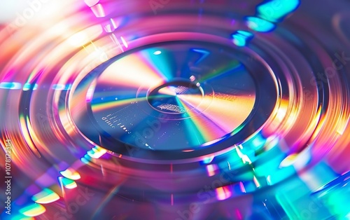 Y2K millenium 2000s era CD texture, retro futurism, nostalgia, holographic surrealism, futuristic design banner, ethereal background, calming, relaxing, melodic, peaceful, harmonious, tranquil rhythms