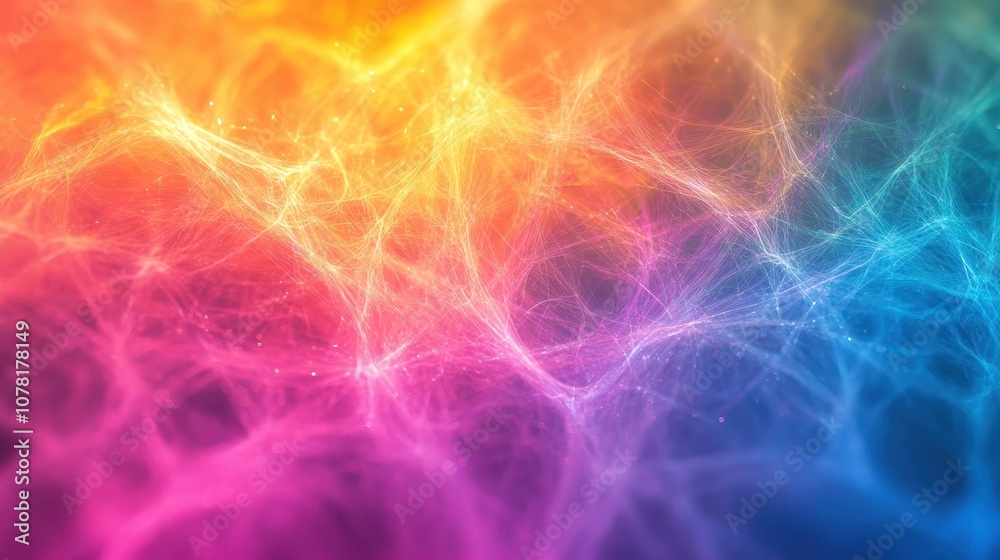 Obraz premium Vibrant Abstract Background with Colorful Light Waves and Textured Patterns in a Dynamic Spectrum of Colors