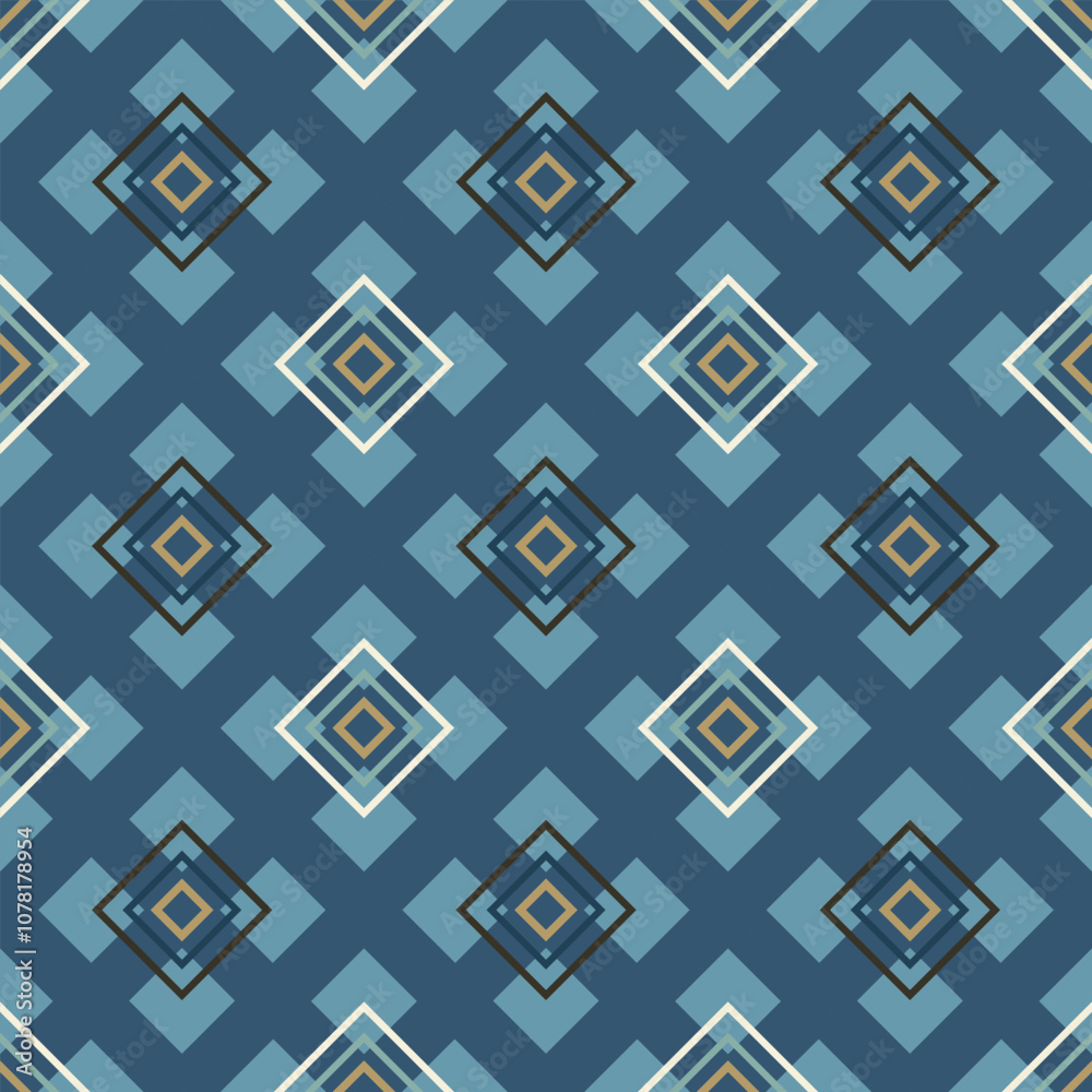 Japanese Square Diamond Vector Seamless Pattern Japanese Square Diamond Vector Seamless Pattern
