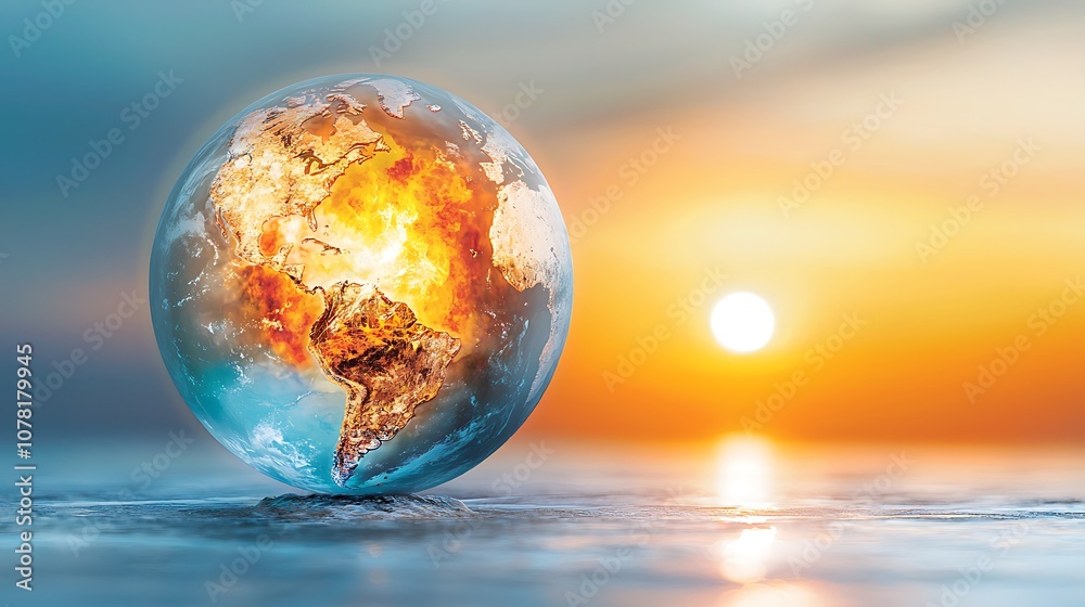 The planet is experiencing increasing temperatures due to rising levels of greenhouse gases, causing glaciers to melt, sea levels to rise, and extreme weather events to become more frequent. The planet is experiencing increasing temperatures due to rising levels of greenhouse gases, causing glaciers to melt, sea levels to rise, and extreme weather events to become more frequent.