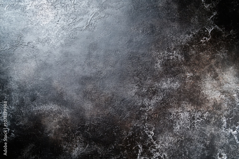 Dark gray textured background with light spots. Dark gray textured background with light spots.