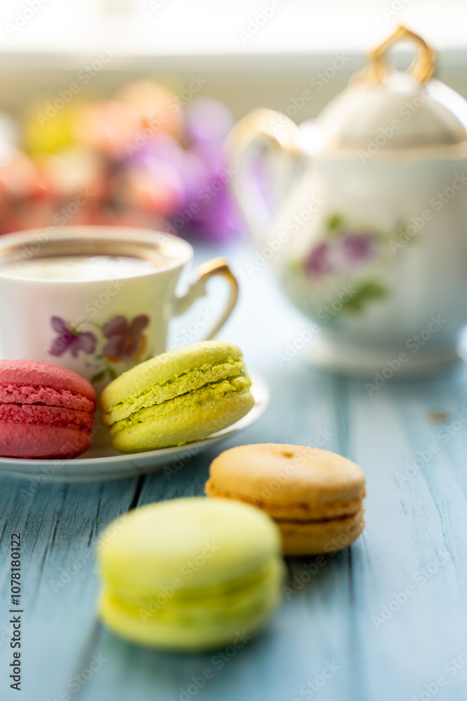 Macaroon cookie macro detail concept shot Macaroon cookie macro detail concept shot
