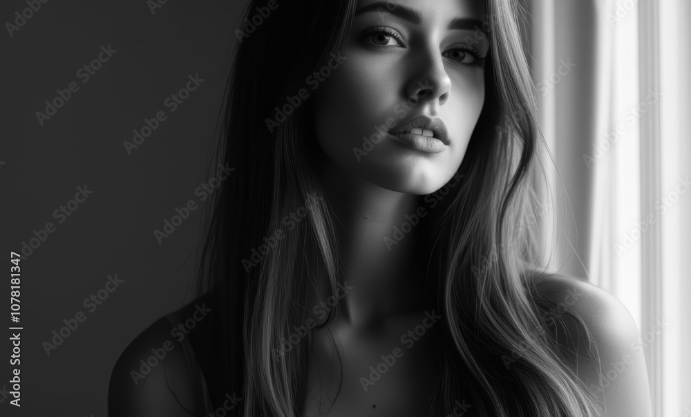Stunning woman in a soft light Stunning woman in a soft light